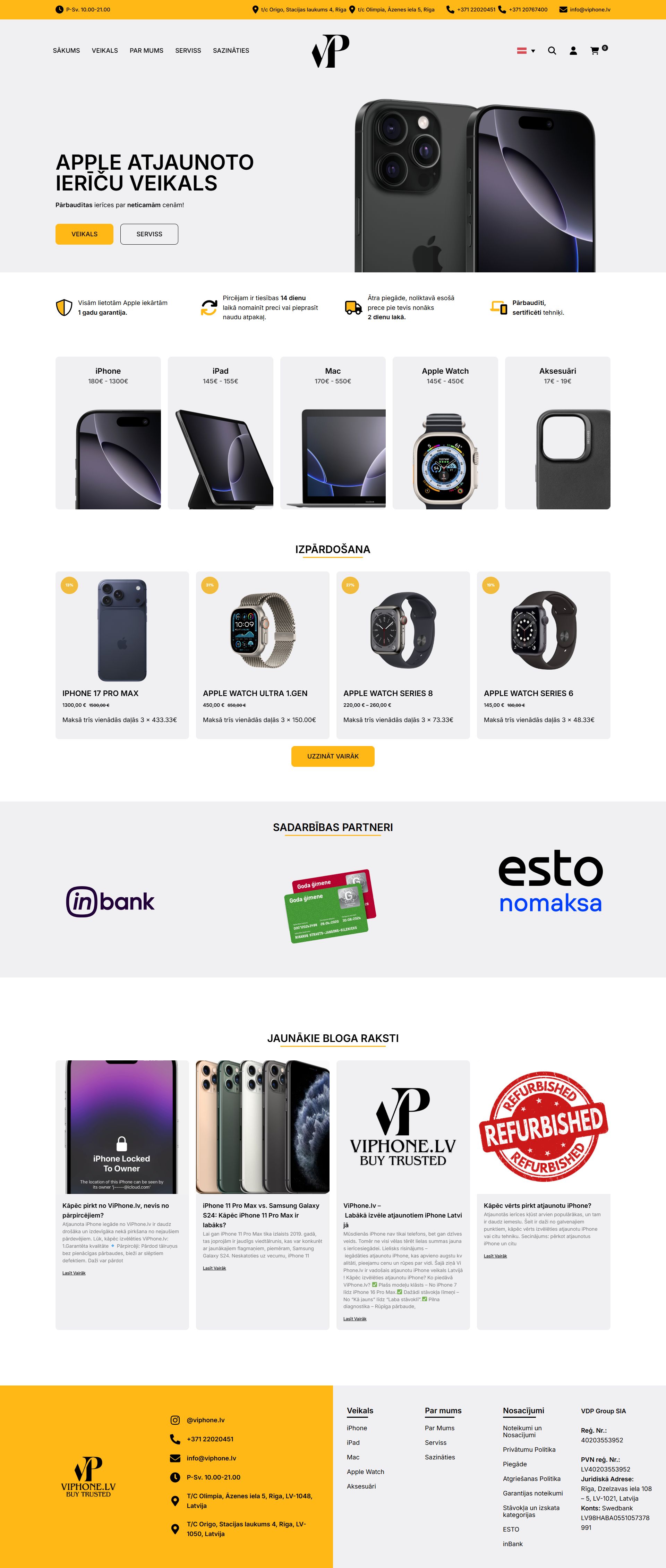 Viphone, live site