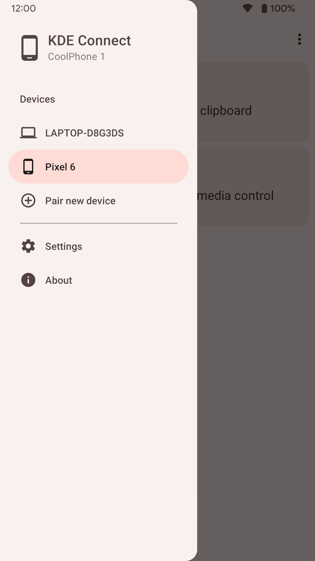 KDE Connect screenshot 2